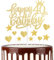 mciskin Happy 40th Birthday Cake Toppers, Gold Cake Cupcake Toppers for Cake, Glitter Heart Stars Cake Toppers, Birthday Gift, Personalised Cake Toppers for Women Girls 40th Birthday Cake Decorations