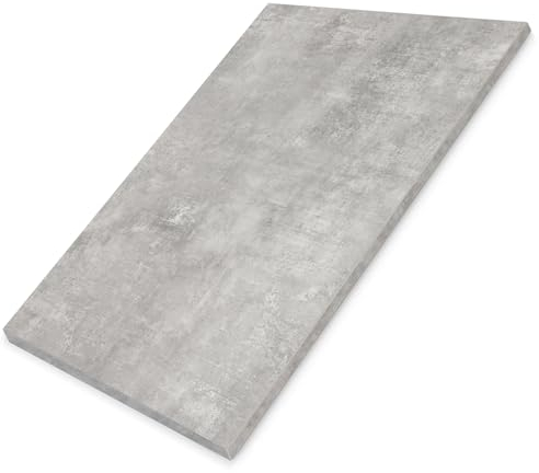 Hausfux Tischplatte nach Maß - 1,9 cm Starke Spanplatte mit ABS-Kante - individueller Zuschnitt - Made in Germany (Bellato Grau, 100 x 90 cm)