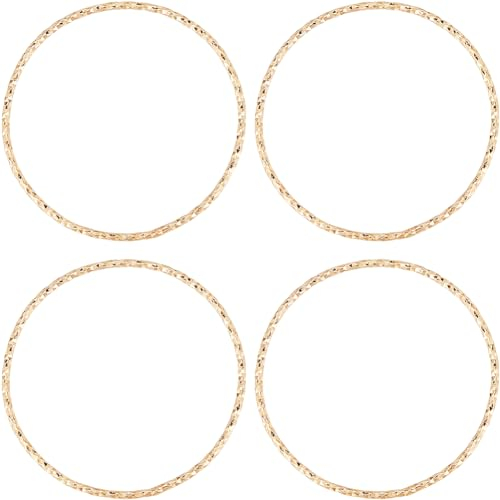 Beebeecraft 1 Box 20 Stück Verbindungsring Charms Aus 18 Karat Vergoldetem Messing 30 mm Kreisrahmen Verbindungs Charms Für Schmuckherstellung Halskette Armband DIY Handwerk