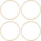 Beebeecraft 1 Box 20 Stück Verbindungsring Charms Aus 18 Karat Vergoldetem Messing 30 mm Kreisrahmen Verbindungs Charms Für Schmuckherstellung Halskette Armband DIY Handwerk