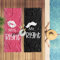 2 StüCk Mr And Mrs Strandtuch Braut Und BräUtigam Just Married Handtuch üBergroßE Brautpaar HandtüCher Strand Hochzeit Flitterwochen Reise Polyester-Faser Towel Geschenke (Schwarz，Rot, 90×180cm)