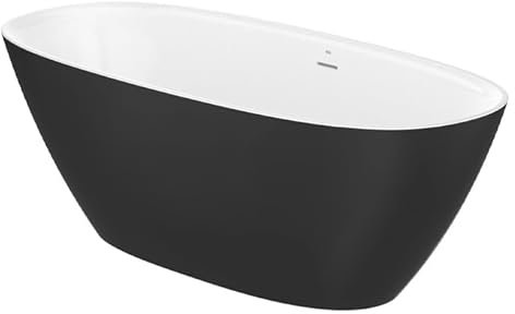 Roca - Baignoires îlots - Baignoire en îlot ARIANE 240L en Stonex avec vidage et siphon - Noir