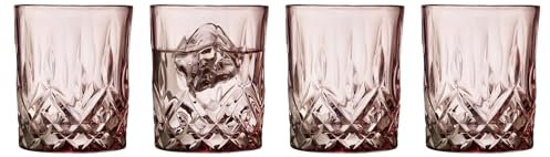 Lyngby Glas Sorrento Whiskyglas, Tumbler, 32 cl, 4 Stck., Pink