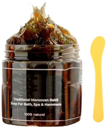 Zawina Morocco Black Beldi Soap, natürliche marokkanische schwarze Seife, Zawina Morocco Body Scrub (1pcs)