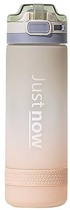 TERNCOEW Bouteille d'eau de sport étanche avec paille et temps de boire pour le sport, le bureau, l'extérieur, 500/600 ml, gobelets de Noël avec pailles