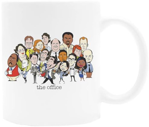 Udaytee The Office Gang Tasse À Boire En Céramique Blanche