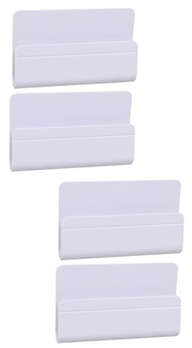 HOMSFOU 4 Stück Wandmontierter Telefonhalter Telefon-wandhalterung Kreativer Handyhalter Multifunktionales Wandregal Magnetischer Ohrhörergurt Mini-Smartphone Mini-telefone -Handy Weiß
