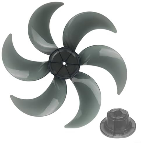 General 16 Inch Fan Blades Household Fan Blades Replacement Fan Blades With Nut Cover, Plastic Fan Blade 6 Leaves