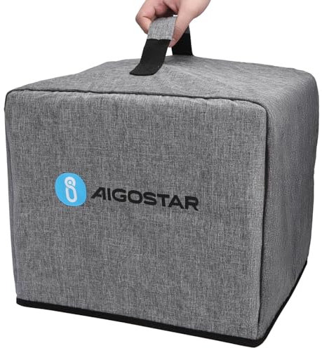 Aigostar Air fryer Cubierta antipolvo de tela Oxford gris, mantiene la freidora de aire libre de polvo, suciedad y líquidos, garantiza la longevidad, para freidoras de aire 300010IBT