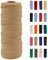 POPOYU 2mm Macrame Cord,100m Natural Cotton Macrame Rope,Flax Color Macrame Cotton Cord Twine Rope Craft String Without Chemicals for DIY Crafts,Macrame Art,Gift Wrapping,Christmas Wedding Decor