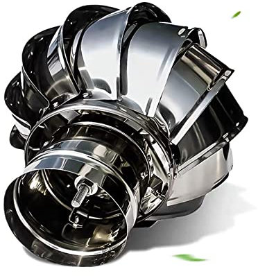 VSKXFDDB Rotating Chimney Cowl,Roof Turbine Ventilator,Chimney Caps,304 Stainless Steel,No Assembly Required,Rainproof,for Roof Vents Chimney Fireplace Bathroom Kitchen Garage,Flue Rain Caps