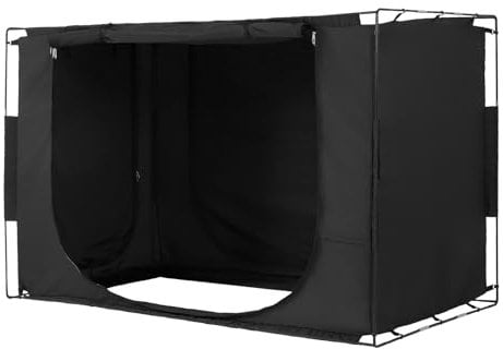 VEVOR Bed Tent, Pongee Fabric, 3 Doors Breathable Dream Tent with 0.37 in Fiber Poles on Bed Privacy, Full Size 70% Blackout Sleeping Bed Canopy, Fit for Kids Playhouse and Adults Sleeping Tent