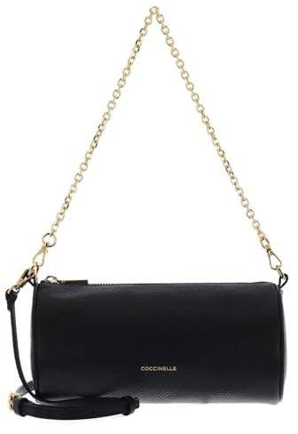 Coccinelle Leder Umhängetasche Schultertasche Aura Mini Bag Noir schwarz