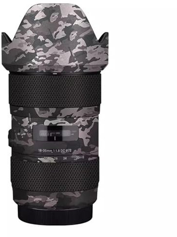 Film de protection autocollant de qualité supérieure pour objectif d'appareil photo Sigma 18-35 mm F1.8 DC HSM Art pour monture d'appareil photo Canon Film de protection en vinyle (camouflage champ)