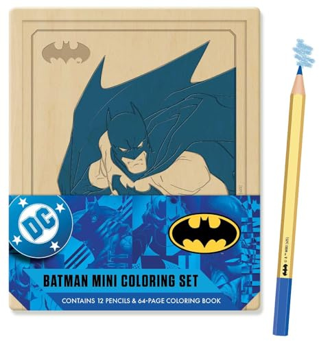 Batman Mini Coloring Set: Contains 64pp coloring book and 12 premium colored pencils
