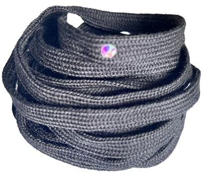 Harilla Cordones de Hockey sobre Hielo Cordones de Hockey Accesorios para Patinar, para Patines figurados, Negro