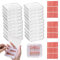 MZSX 20 pcs Press on Nail Storage Box(7.5×7.5CM), 90pcs Upgraded Double Sided Tape, Clear Nail Tips Display Storage Box Set, Transparent False Nail Display for Nail Business, for Nail Salon Storage