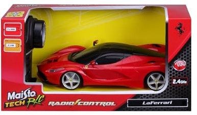 Maisto Tech LaFerrari RC Car, Red, Radio Control, 1:24 Scale, 2.4GHz Remote Control Sports Car Model, Ages 5+