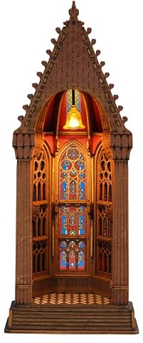 Rolife 3D-Puzzle Geometrische Kathedrale, Holzpuzzle für Erwachsene, 112-Teile Steckmodell Bastelset, 2 Stunden Bauzeit, Sammlerstück Wohndekoration