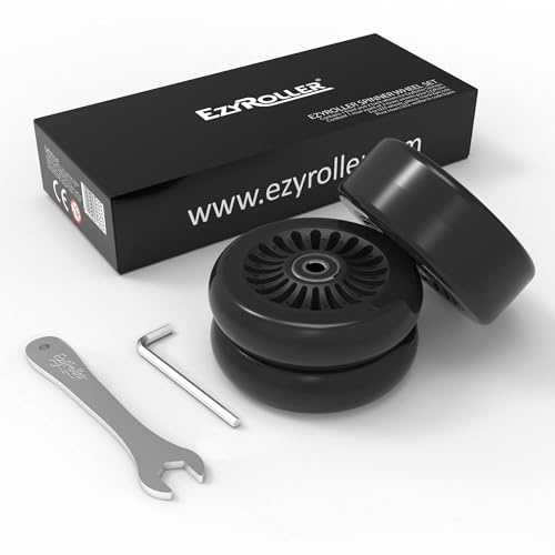 Ezyroller Rolle Spinner X Ersatzrolle Ersatz Rad PU mit Werkzeug Ersatzteil für Kinderfahrzeug Outdoor Trike Funfahrzeug (schwarz)