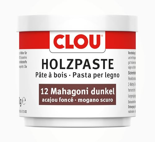 CLOU Holzpaste Mahagoni Dunkel – Reparaturpaste für Böden & Möbel – 150 g | Reparaturpaste für Böden & Möbel