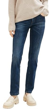TOM TAILOR Women's 20622022 Alexa Straight Jeans, 10281 - Mid Stone Wash Denim, 29W / 30L