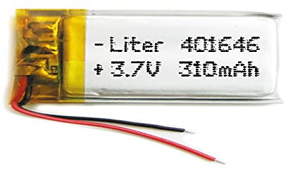 Akku 401646 LiPo 3.7V 310mAh 1.147Wh 1S 5C Liter Energy Battery Lithium Polymer Batterien Schutzplatine für Elektronik Wiederaufladbar - Nicht geeignet für Funksteuerung 48x16x4mm (310mAh|401646)
