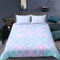 Bettwäsche-Set mit bunten Schuppen, für Einzelbett, Meerjungfrau-Fischschuppen, verträumt, dekorativ, 2-teilig, lichtecht, luxuriös, blaue Tagesdecke mit 1 Kissenbezug, Mikrofaser-Reißverschluss