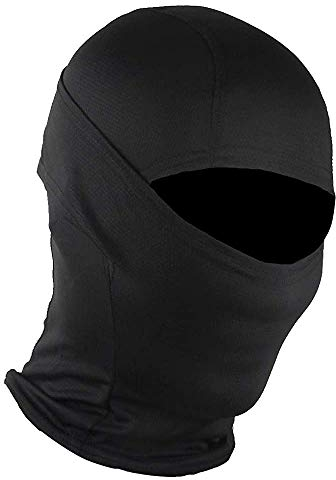 ZWOOS Sturmhaube Gesichtsbedeckung, Vollgesichtsbedeckung für Motorrad, Ski, Radfahren - atmungsaktiv, UV-Schutz, staubdicht (Schwarz)