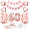 Decorazioni 60 Anni Compleanno Donna - Addobbi Rosa Gold, Palloncini e Banner