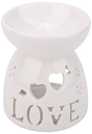 Agatige duftöl Weihnachten, duftlampe teelicht, Keramik Teelicht Kerzenhalter, 9 cm Liebe Nachtduftlampe Ätherisches Öl Brenner Wachswärmer für Schlafzimmer, Wohnzimmer, Büro, Hotel