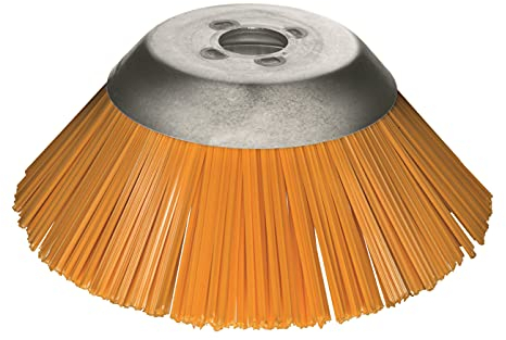 Lessmann 42600101 Brosse conique pour débroussailleuse Ø 230 mm (élimine les mauvaises herbes des grilles de pelouse/bordures, etc., matériau polyester, pas de rayures, prise 25,4 mm)