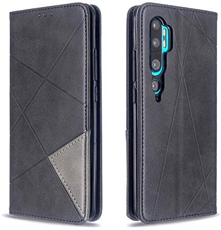 Posanter Cover per Xiaomi Mi CC9 Pro/Note 10 / Note 10 Pro, Flip Custodia Portafoglio Caso Libro Pelle PU e TPU Silicone, Ultra Sottile con Chiusura Magnetica e Tasca per Carte Wallet Caso (Nero)