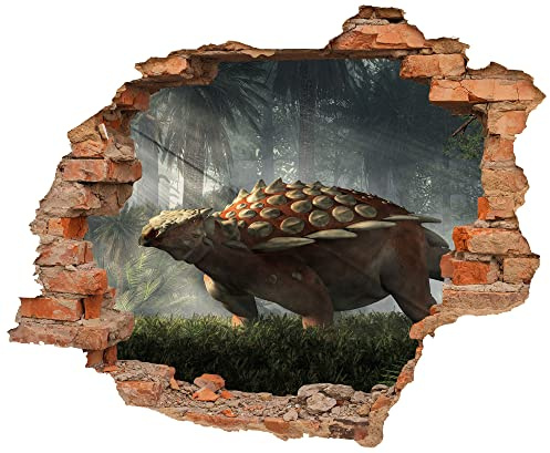 Wandtattoo - Wanddurchbruch mit Aussicht auf Gargoyleosaurus 50 x 41 cm (BxH) - Wandsticker