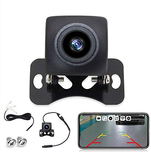 Mulcort Caméra de recul HD WIFI pour voiture, véhicules, caméra de recul WiFi avec vision nocturne, moniteur de recul sans fil LCD étanche IP67