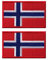 Antrix 2xtaktische Aufnäher mit nordischer Norwegen-Flagge, voll bestickte Farbe, Klettverschluss, norwegische Applikation, verwendet für Mützen, Rucksäcke, Westen, Arbeitsuniform, Teamkleidung