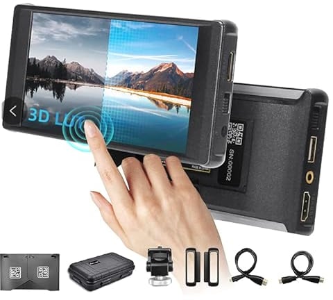 Portkeys PT6 Monitor, monitor di assistenza on-camera professionale Schermo da 5.2 600 nit Touch Control Ingresso 4K HDMI 30p Uscita HDMI 1080P60 Scatola LUT 3D.