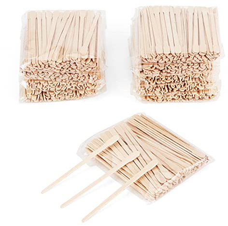 KEILEOHO 1000PCS Wood Eyebrow Wax Sticks, 88mm Small Waxing Spatulas, Mini Wooden Wax Applicator Stick for Face Eyebrows
