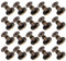 20 Set Leather Rivets Kit, Leather Snap and Rivet Flat Head Brass Rivets Antique Brass Metal Rivet Replacement, for DIY Leather Craft Clothes Caps Bag Shoes Decoration (6.5mm)