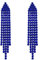 Clearine Quaste Damen langer Tropfen Strass Kristall Statement Ohrringe Brautschmuck Marineblau Blau Ton