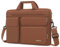 MOSISO Laptop Bag 16 inch, 15-15.6 inch Computer Shoulder Bag Compatible with MacBook Air 15 M4 M3 M2/Pro 16 M4 M3 M2 M1, Notebook &2 Raised&1 Flapover&1 Horizontal Pocket&Handle&Belt, Caramel Brown