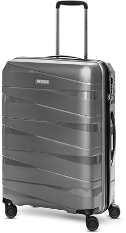 REDOLZ Hartschalen Check-in Koffer | Mittelgroßer Trolley 45 x 27 x 67 cm aus leichtem Polypropylen Material | 4-Doppelrollen & TSA (Essentials 10)