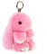 Doux Et Moelleux Lapin Porte-Clés Mignon En Peluche - Pompon En Fausse Fourrure Décoration (Rose, 13 cm)