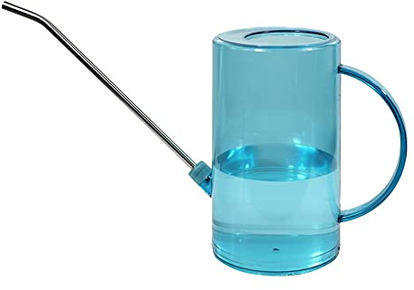 berjalan Arrosoir bleu 1,5 l avec grande capacité, arrosoir avec long bec et joint anti-fuite, pour plantes grasses