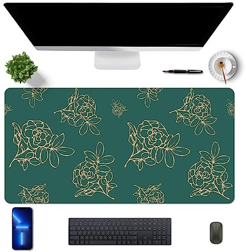 MAYCARI Schreibtischunterlage 80x40 cm PU Leder Rutschfeste Schreibtischmatte Office Mauspad Große Unterlagenmatte für Laptop Personalisierter Tischunterlage