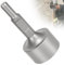 EFUTURETIME Driver Chisel Bit, Diameter 105 x 220 mm, Inner Diameter 85 mm, Jack Hammer Star Picket Driver, SDS HEX Ground Nail Driver, Pile Ram Bit for Inserting Wooden Posts Pipes Steel Tube