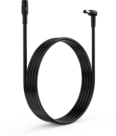 Lonnky 5 M Flexibles Stromkabel 5,5 x 2,1 mm Stecker, 90-Grad Winkel Verlängerung für NETGEAR RBK763S, RAX10, TP-Link AX55, Reolink RLC-510WA, Imou IPC-S7CP-3MOWE, Deco M4, Arduino UNO R3