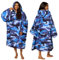 Brentfords Camouflage Kapuzen Handtuch Poncho für Erwachsene, Herren und Damen, Strandtuch, Wickelmantel, Surf Poncho Marineblau