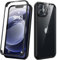 Kmofizle 360 Grad für iPhone 12 Hülle mit Eingebaut Glas Schutzfolie und Kameraschutz, Stoßfest Stoßfänger Fullbody Handyhülle für iPhone 12 (6.1 Zoll) - Schwarz