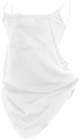 Gesichtsmaske,Gesichtsschutz,Ski Maske,Motorrad Tuch Gesicht,Fahrrad Maske,Bandana Gesichtsmaske Mit Ohrschlaufen,Sturmhaube Maske,Sun Mask Covering,Uv-Gesichtsmasken,Radsport-Eismaske,Weiß 1 Stück